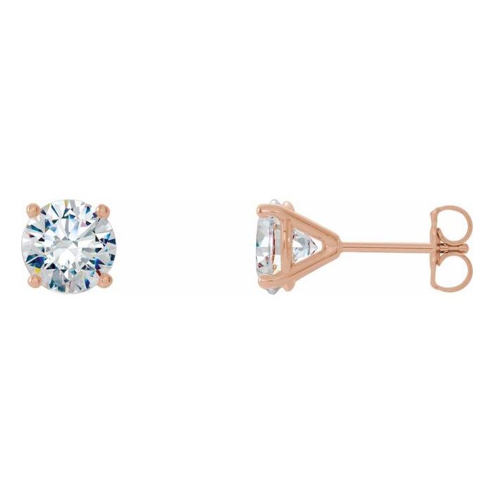 0.50ct Lab Grown Diamond Round Martini Style Earrings in 14k Gold