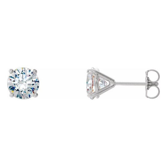 1.50ct Lab Grown Diamond Round Martini Style Earrings in 14k Gold