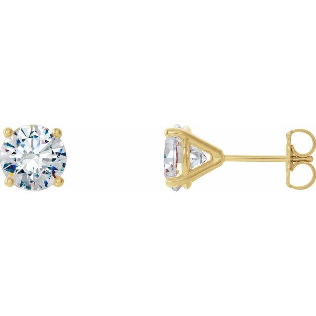 3.00ctw Lab Grown Diamond Round Martini Style Earrings in 14k Gold
