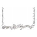0.36ct Lab Grown Diamond Scattered Bar Necklace in 14k Gold