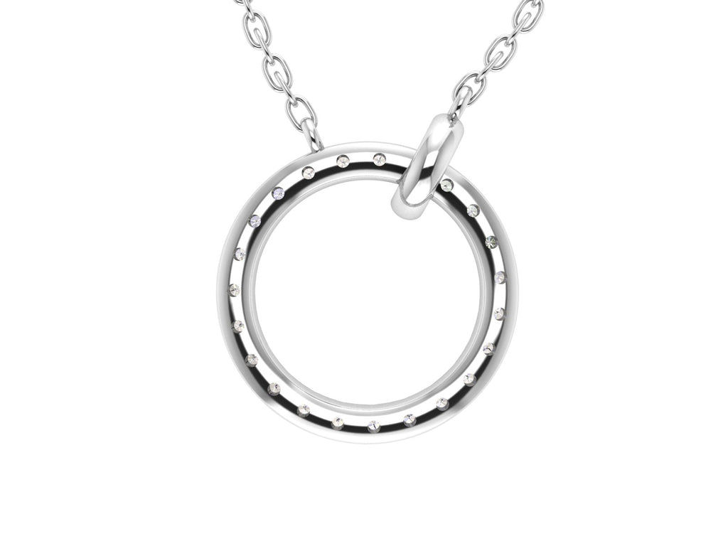 0.50ctw Lab Grown Diamond Circle Loop Necklace in 14k Gold