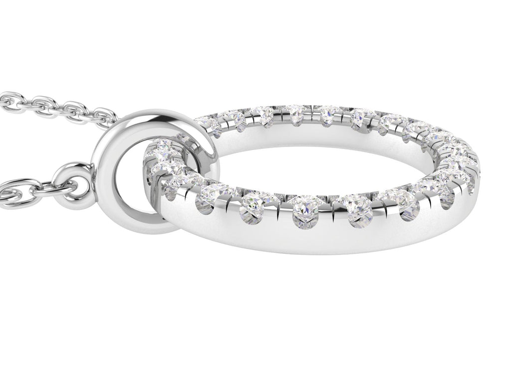 0.50ctw Lab Grown Diamond Circle Loop Necklace in 14k Gold