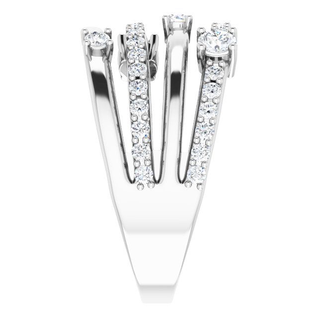 0.75ct Lab Grown Diamond Waterfall Ring