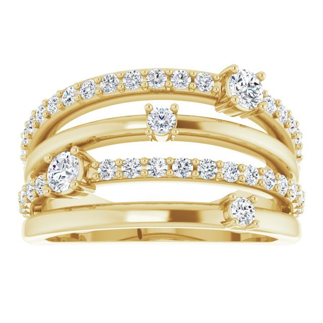 0.75ct Lab Grown Diamond Waterfall Ring