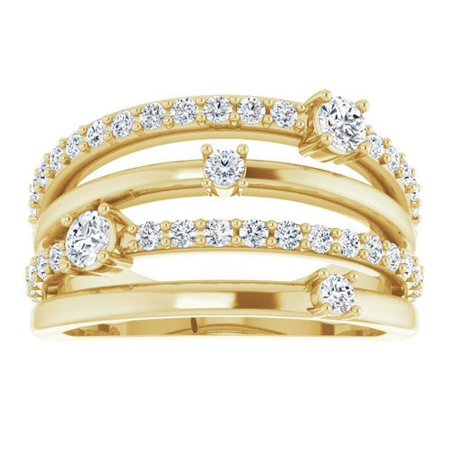 0.75ct Lab Grown Diamond Waterfall Ring