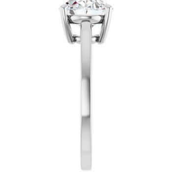 The Amara 2.00ct Oval cut Lab Grown Diamond Solitaire East-West Engagement Ring