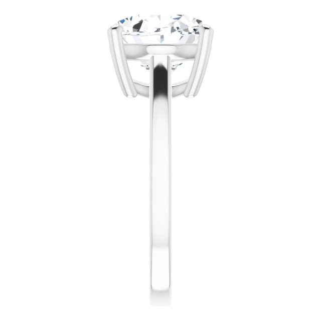 The Amara 3.00ct Oval cut Lab Grown Diamond Solitaire East-West Engagement Ring