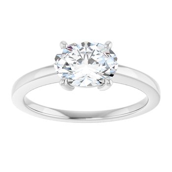 The Amara 1.00ct Oval cut Lab Grown Diamond Solitaire East-West Engagement Ring