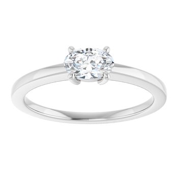 The Amara 0.50ct Oval cut Lab Grown Diamond Solitaire East-West Engagement Ring