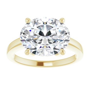 The Amara 3.00ct Oval cut Lab Grown Diamond Solitaire East-West Engagement Ring
