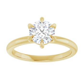 The Anna 1.00ct Round cut Lab Grown Diamond Solitaire Engagement Ring