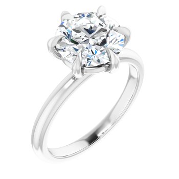 The Anna 3.00ct Round cut Lab Grown Diamond Solitaire Engagement Ring