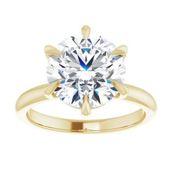 The Anna 4.00ct Round cut Lab Grown Diamond Solitaire Engagement Ring