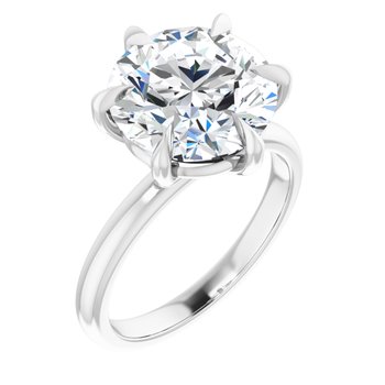 The Anna 5.00ct Round cut Lab Grown Diamond Solitaire Engagement Ring