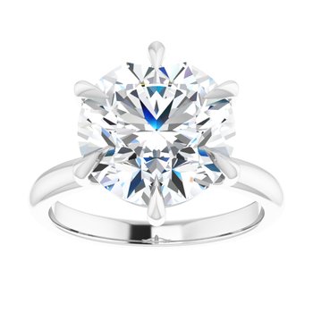 The Anna 5.00ct Round cut Lab Grown Diamond Solitaire Engagement Ring