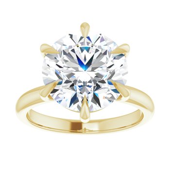 The Anna 5.00ct Round cut Lab Grown Diamond Solitaire Engagement Ring