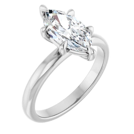 The Emma 3.00ct Marquise cut Lab Grown Diamond 6 Prong Solitaire Engagement Ring