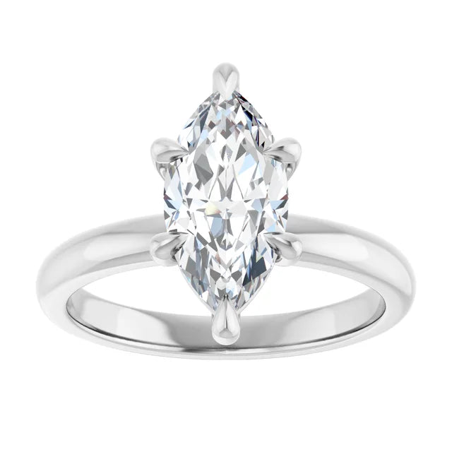 The Emma 3.00ct Marquise cut Lab Grown Diamond 6 Prong Solitaire Engagement Ring