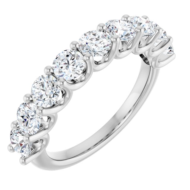 2.00ct Round Lab Grown Diamond U Claw Half Eternity