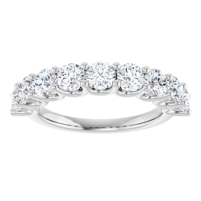 2.00ct Round Lab Grown Diamond U Claw Half Eternity