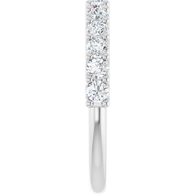 0.75ct Round Lab Grown Diamond U Claw Half Eternity