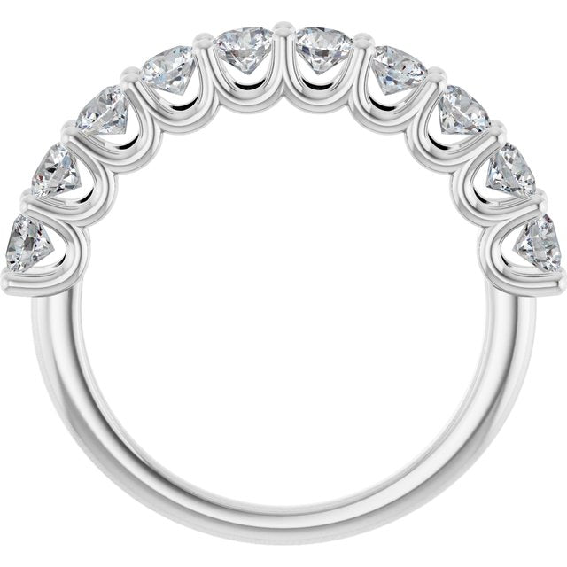 1.50ct Round Lab Grown Diamond U Claw Half Eternity