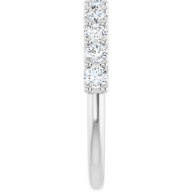 1.00ct Round Lab Grown Diamond U Claw Half Eternity