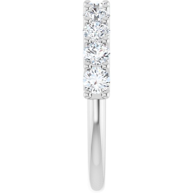 1.50ct Round Lab Grown Diamond U Claw Half Eternity