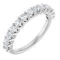 0.75ct Round Lab Grown Diamond U Claw Half Eternity