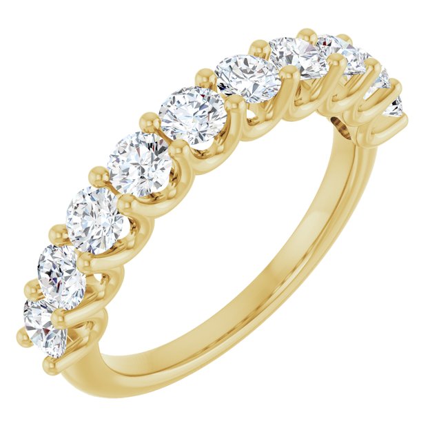 1.50ct Round Lab Grown Diamond U Claw Half Eternity