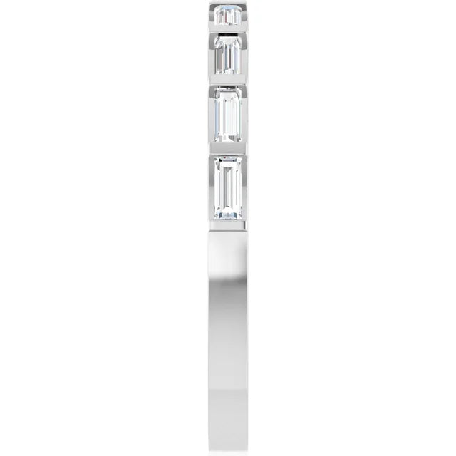 0.45ct Baguette Lab Grown Diamond Set Half Eternity Ring