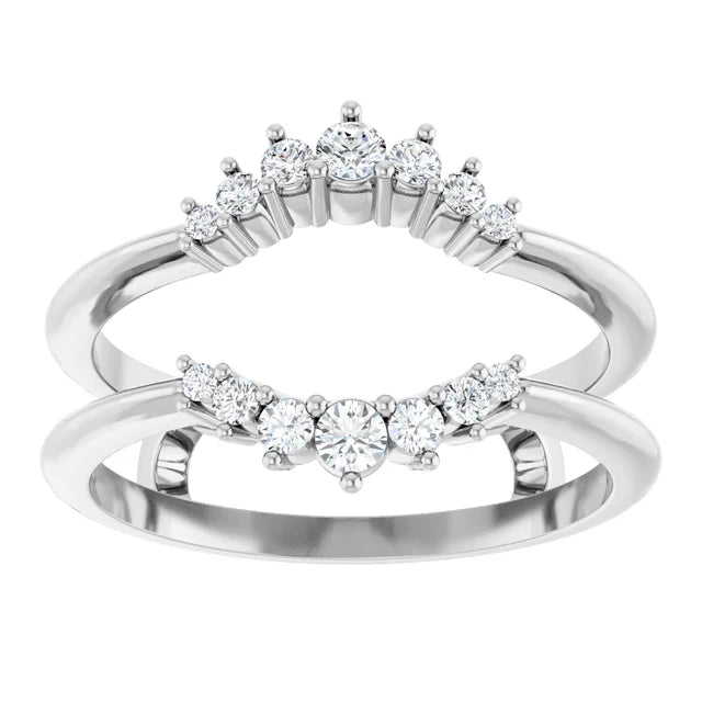 0.25ctw Graduated Round Lab Grown Diamond Ring Guard