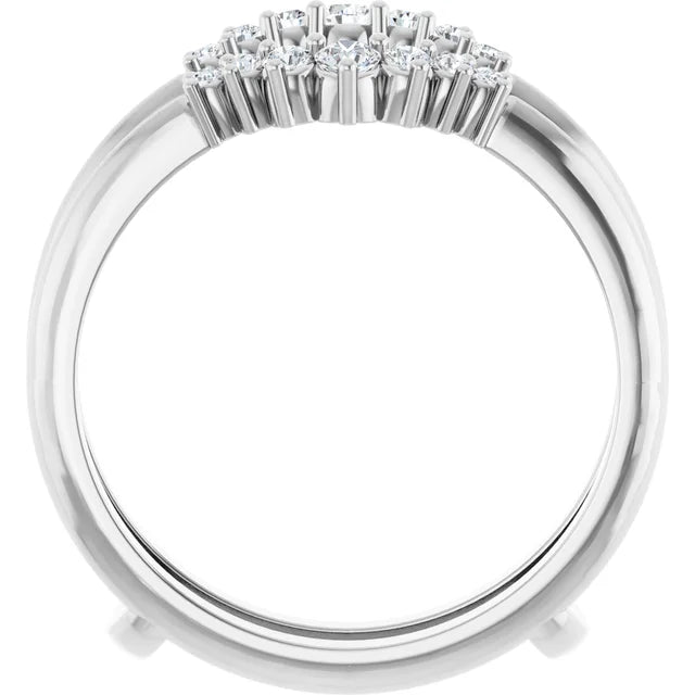 0.25ctw Graduated Round Lab Grown Diamond Ring Guard