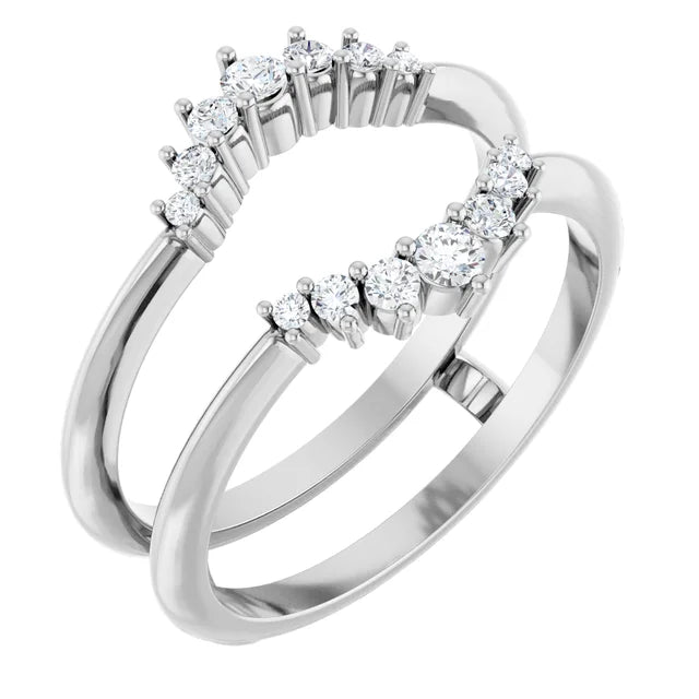 0.25ctw Graduated Round Lab Grown Diamond Ring Guard