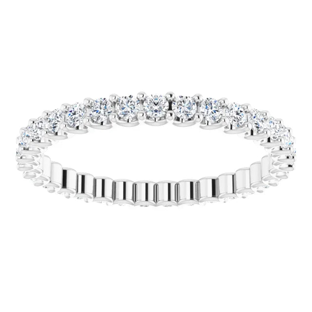 1.7mm 0.65ct Round Lab Grown Diamond U Claw Full Eternity