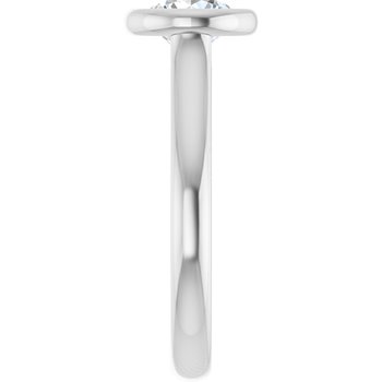 The Thea 1.00ct Round cut Lab Grown Diamond Solitaire Open Bezel Engagement Ring