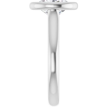 The Thea 2.00ct Oval cut Lab Grown Diamond Solitaire Open Bezel Engagement Ring