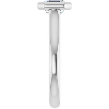 The Thea 1.00ct Asscher cut Lab Grown Diamond Solitaire Open Bezel Engagement Ring