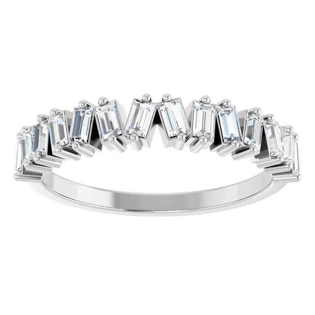 0.55ct Vertical Scatter Baguette Lab Grown Diamond Ring