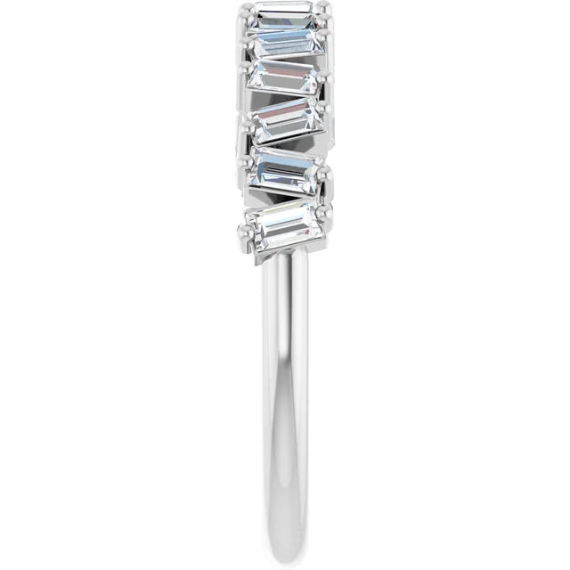 0.55ct Vertical Scatter Baguette Lab Grown Diamond Ring