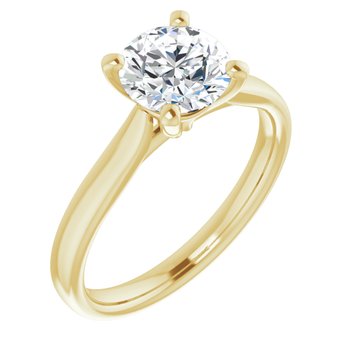 The Mia 1.50ct Round cut Lab Grown Diamond Solitaire Engagement Ring