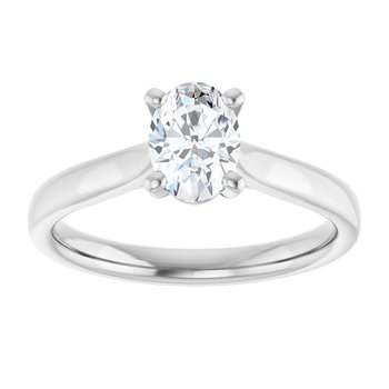 The Mia 0.75ct Oval cut Lab Grown Diamond Solitaire Engagement Ring