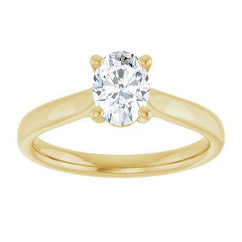 The Mia 0.75ct Oval cut Lab Grown Diamond Solitaire Engagement Ring