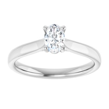 The Mia 0.50ct Oval cut Lab Grown Diamond Solitaire Engagement Ring