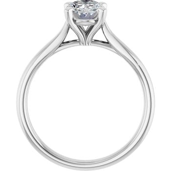 The Mia 1.00ct Oval cut Lab Grown Diamond Solitaire Engagement Ring