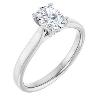 The Mia 0.75ct Oval cut Lab Grown Diamond Solitaire Engagement Ring