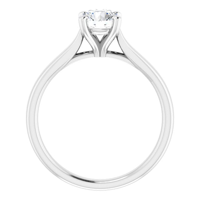 The Mia 1.00ct Round cut Lab Grown Diamond Solitaire Engagement Ring