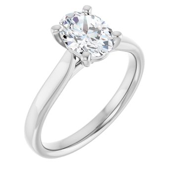 The Mia 1.00ct Oval cut Lab Grown Diamond Solitaire Engagement Ring