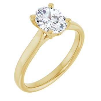 The Mia 1.00ct Oval cut Lab Grown Diamond Solitaire Engagement Ring