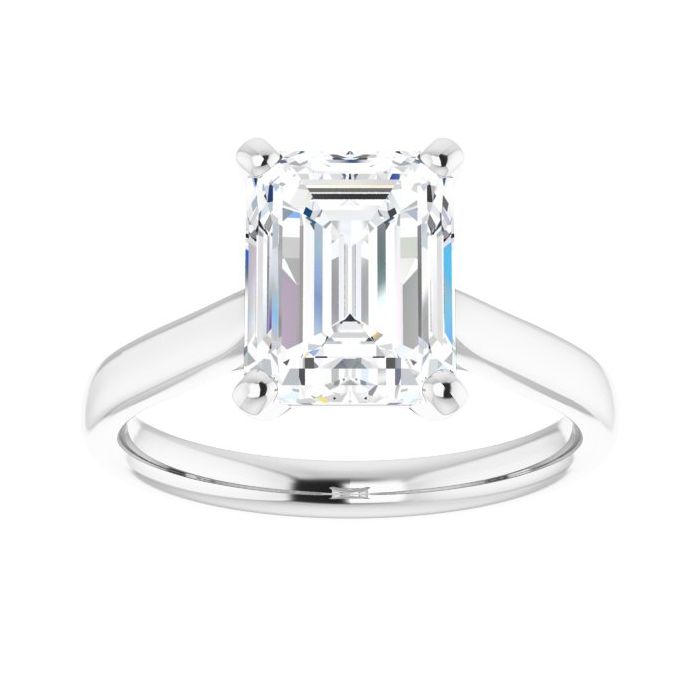 The Mia 2.00ct Emerald cut Lab Grown Diamond Solitaire Engagement Ring